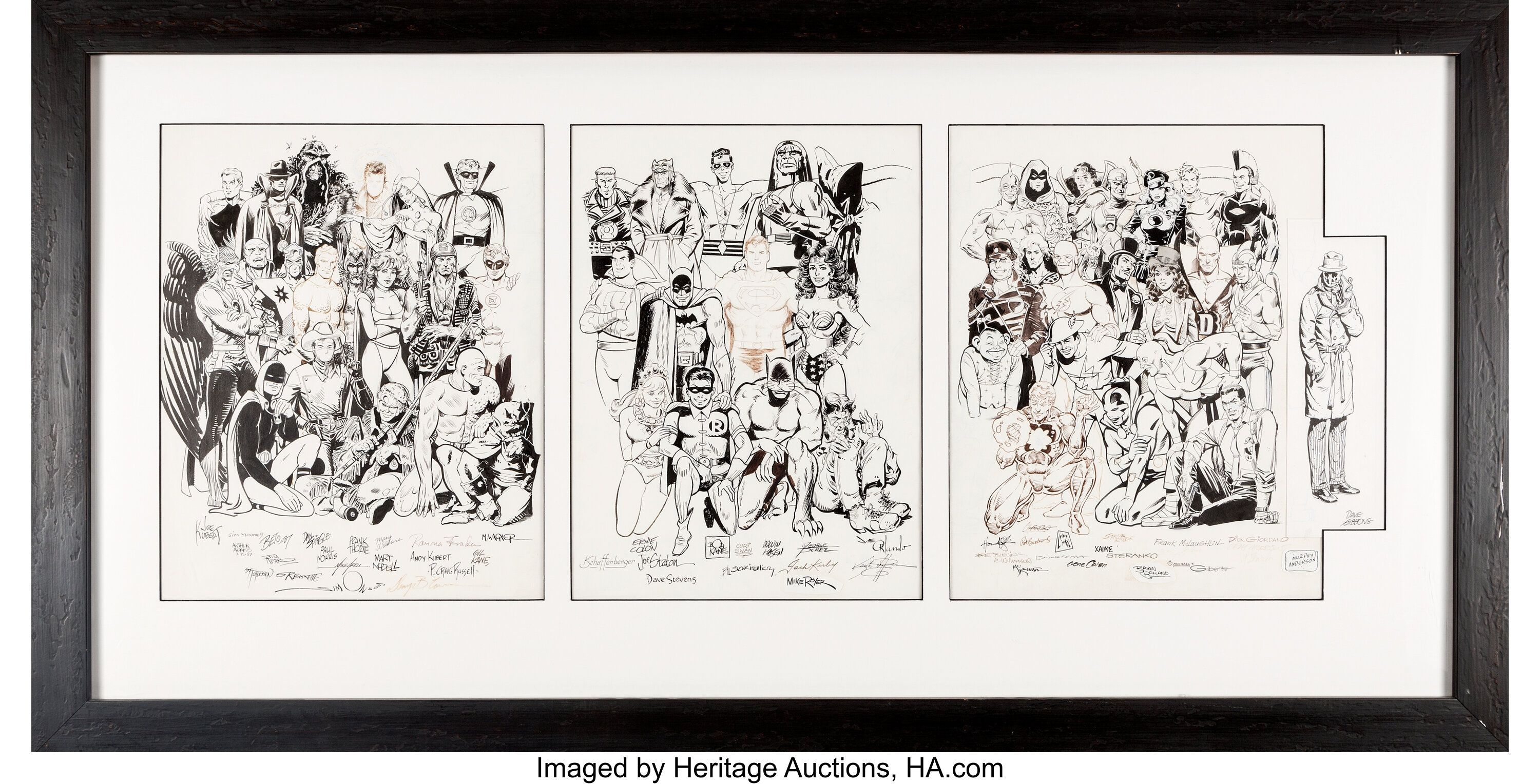 History of the DC Universe Hardcover Collection Gatefold Poster Jam Illustration Original Art Heritage Auctions 1