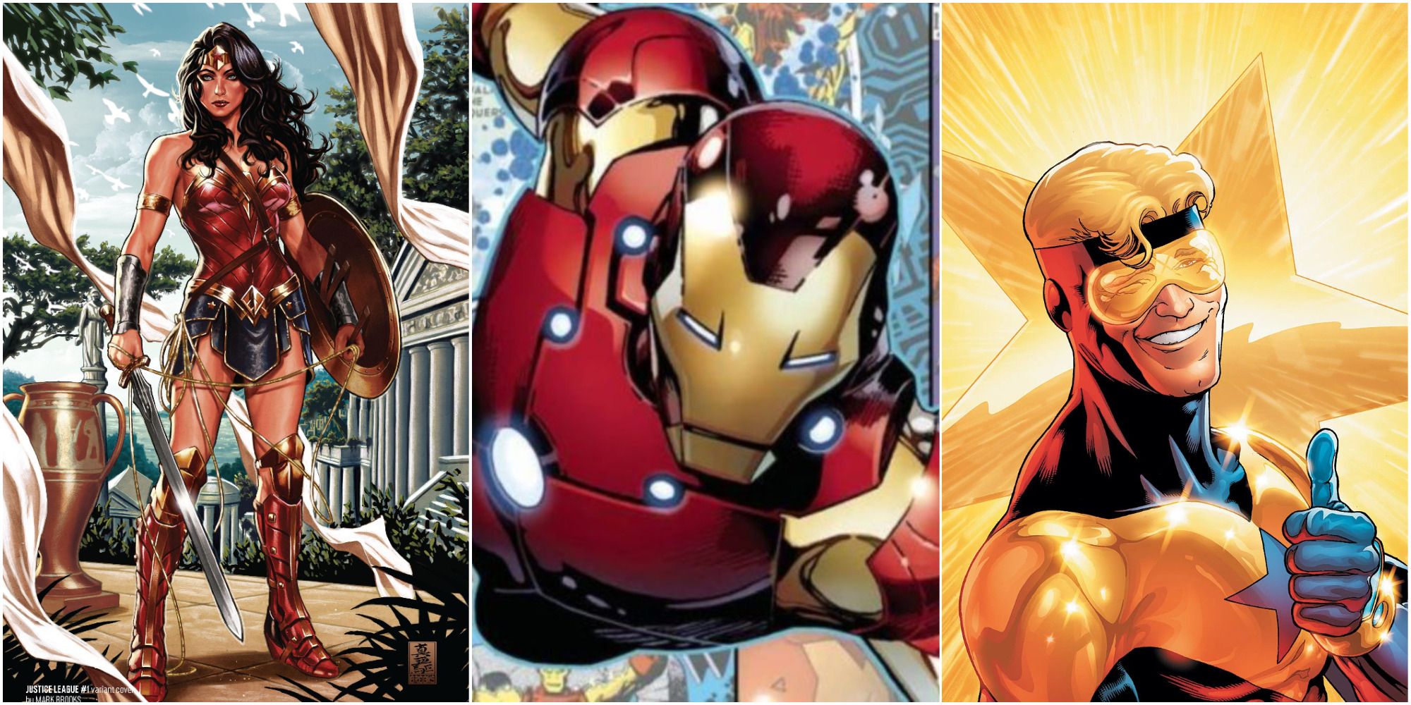 Wonder Woman, Iron Man, Booster Gold