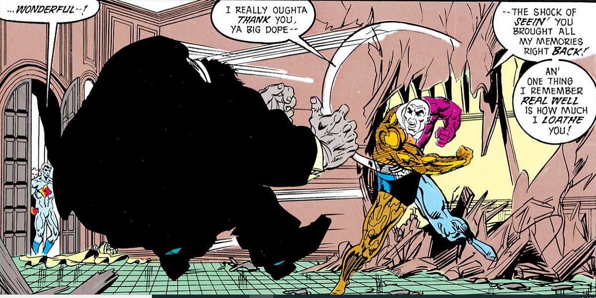 Metamorpho got his memory back while in the JLE.