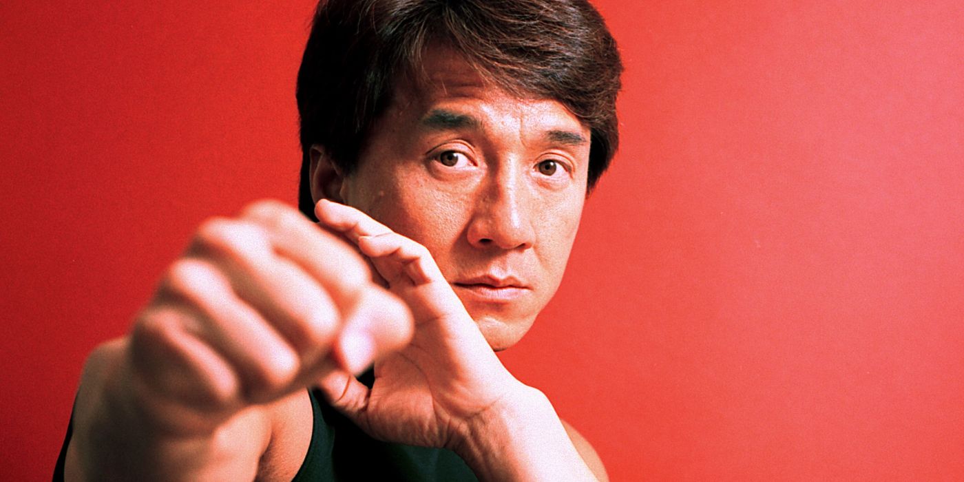 Jackie Chan's fist to the camera