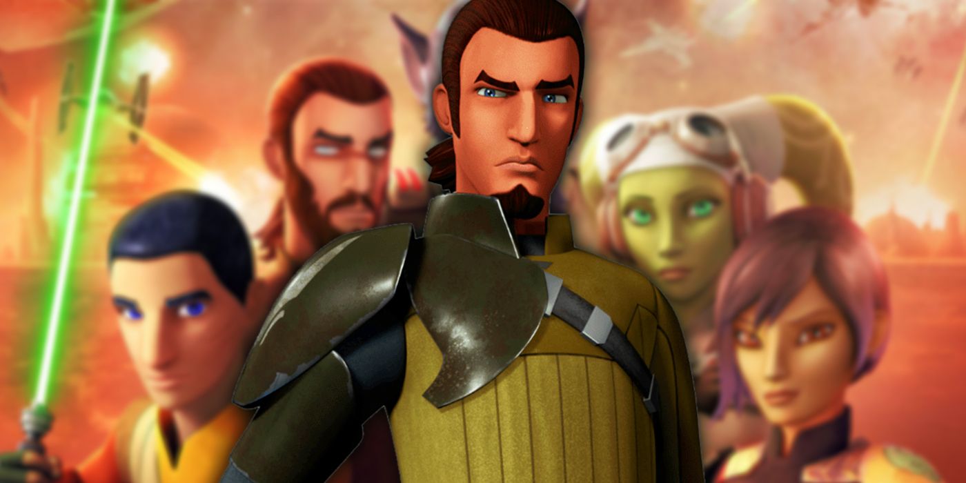 Kanan Jarrus na frente da tripulação Ghost de Star Wars Rebels