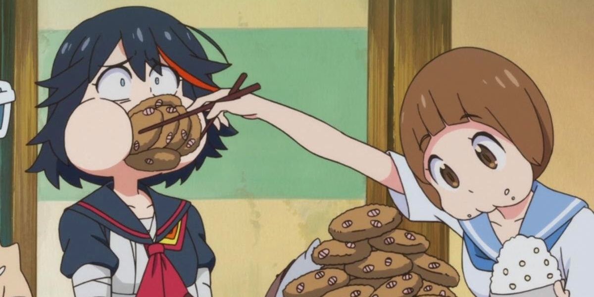 Mako and Ryuko Eating Mystery Croquettes, Kill la Kill