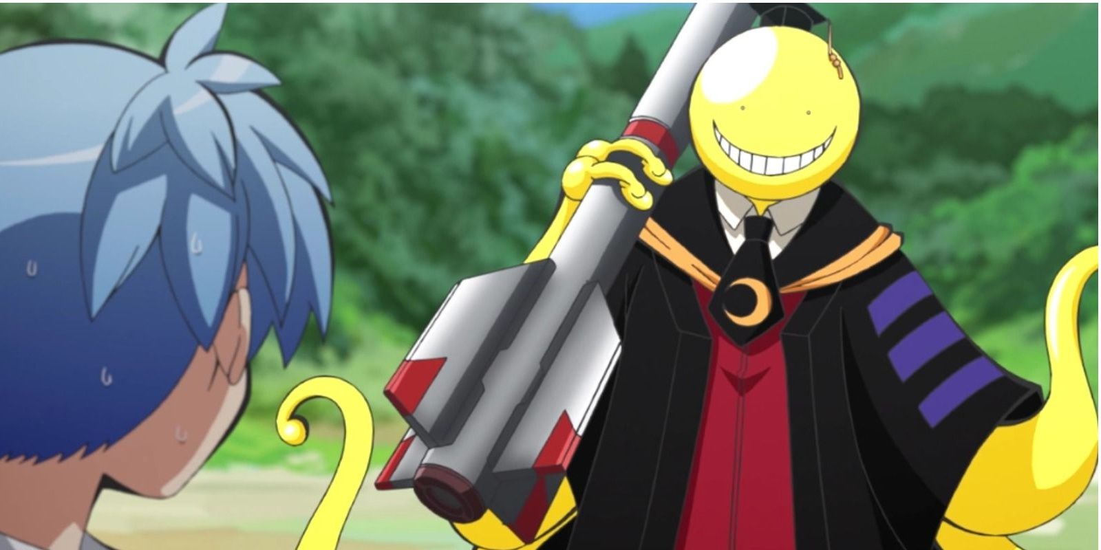Koro Sensei Carrying A Missile In Assassination Classroom Anime