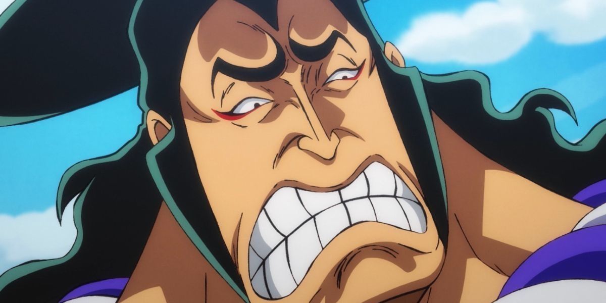 Kozuki Oden looking annoyed in the one piece anime