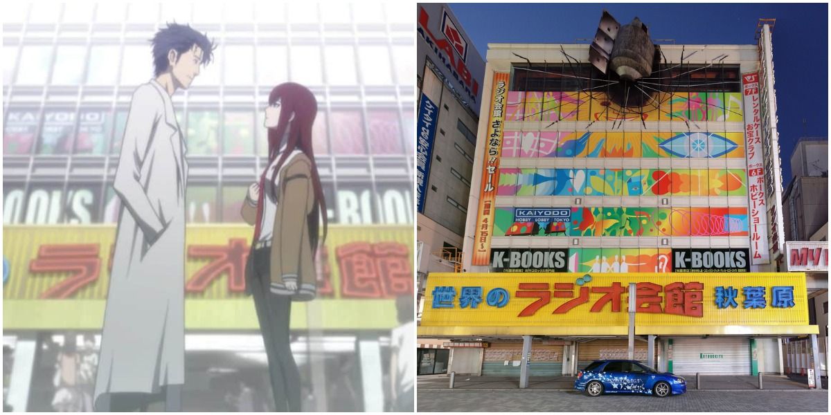 Kurisu And Rintarou In Steins Gate Anime And Radio Kaikan In Akihabara