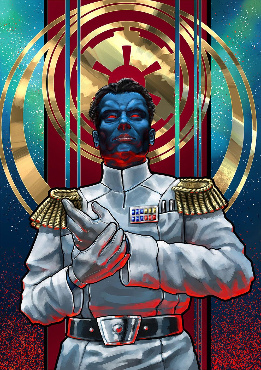 Fan art rendition of Grand Admiral Thrawn