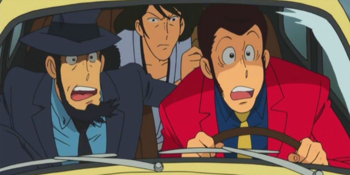 Lupin III driving a car