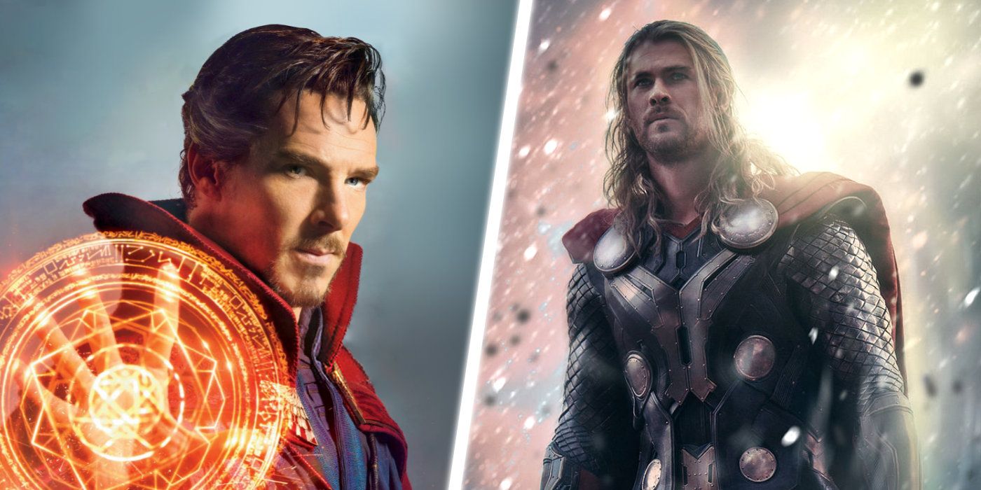 Posters of Doctor Strange and Thor from the MCU