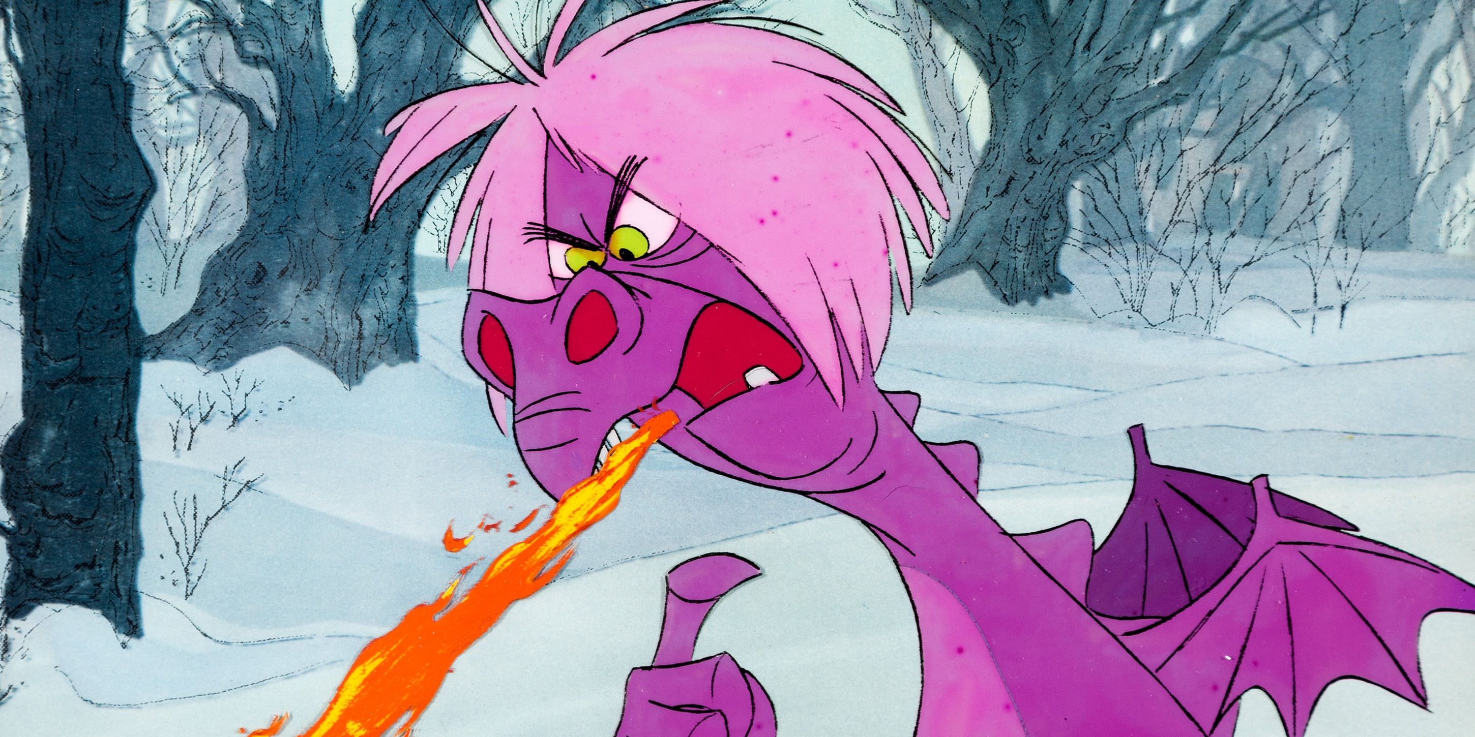 Madam Mim breathing fire in The Sword in the Stone