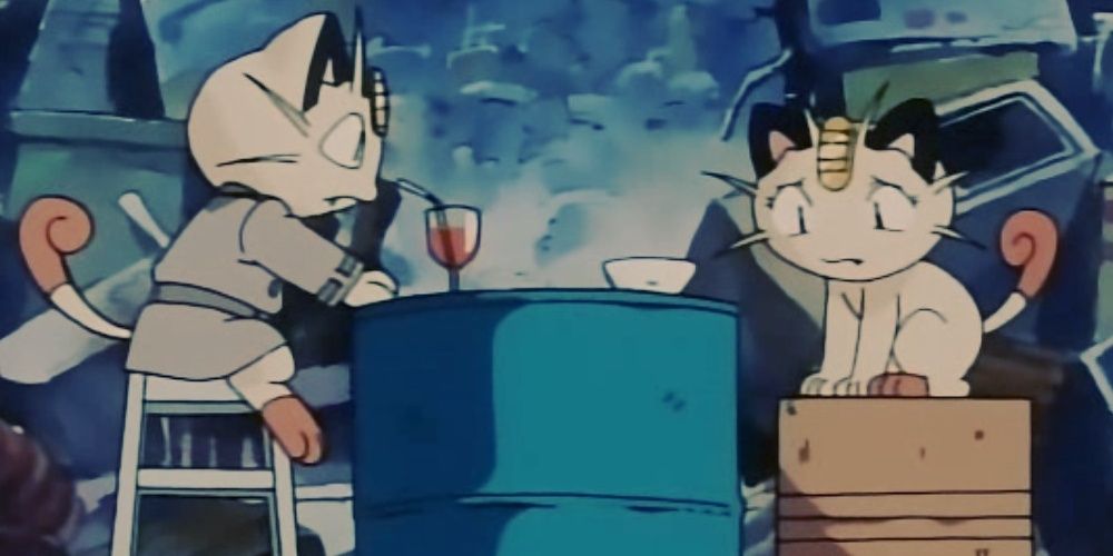 Meowth finds Meowzie again  in the Pokemon anime