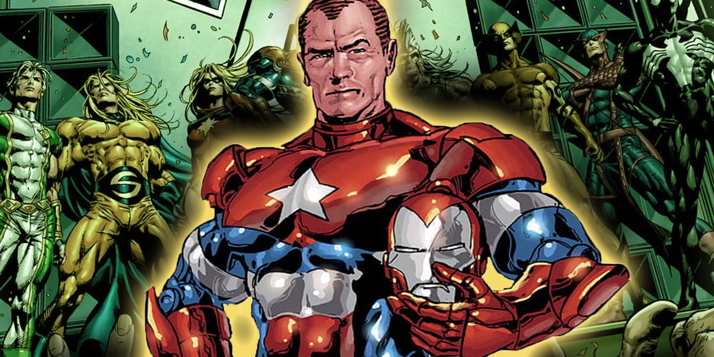 Norman Osborn as the Iron Patriot in the Dark Avengers