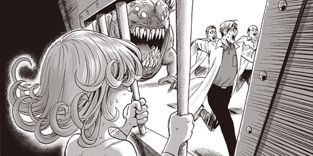Manga One-Punch Man Young Tatsumaki Captivity Monster Outbreak