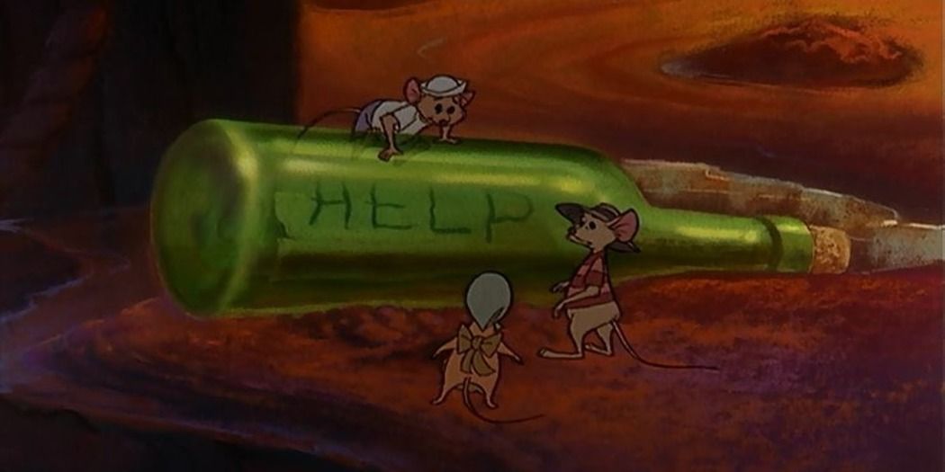 Penny's Message, The Rescuers, three mice and the bottle
