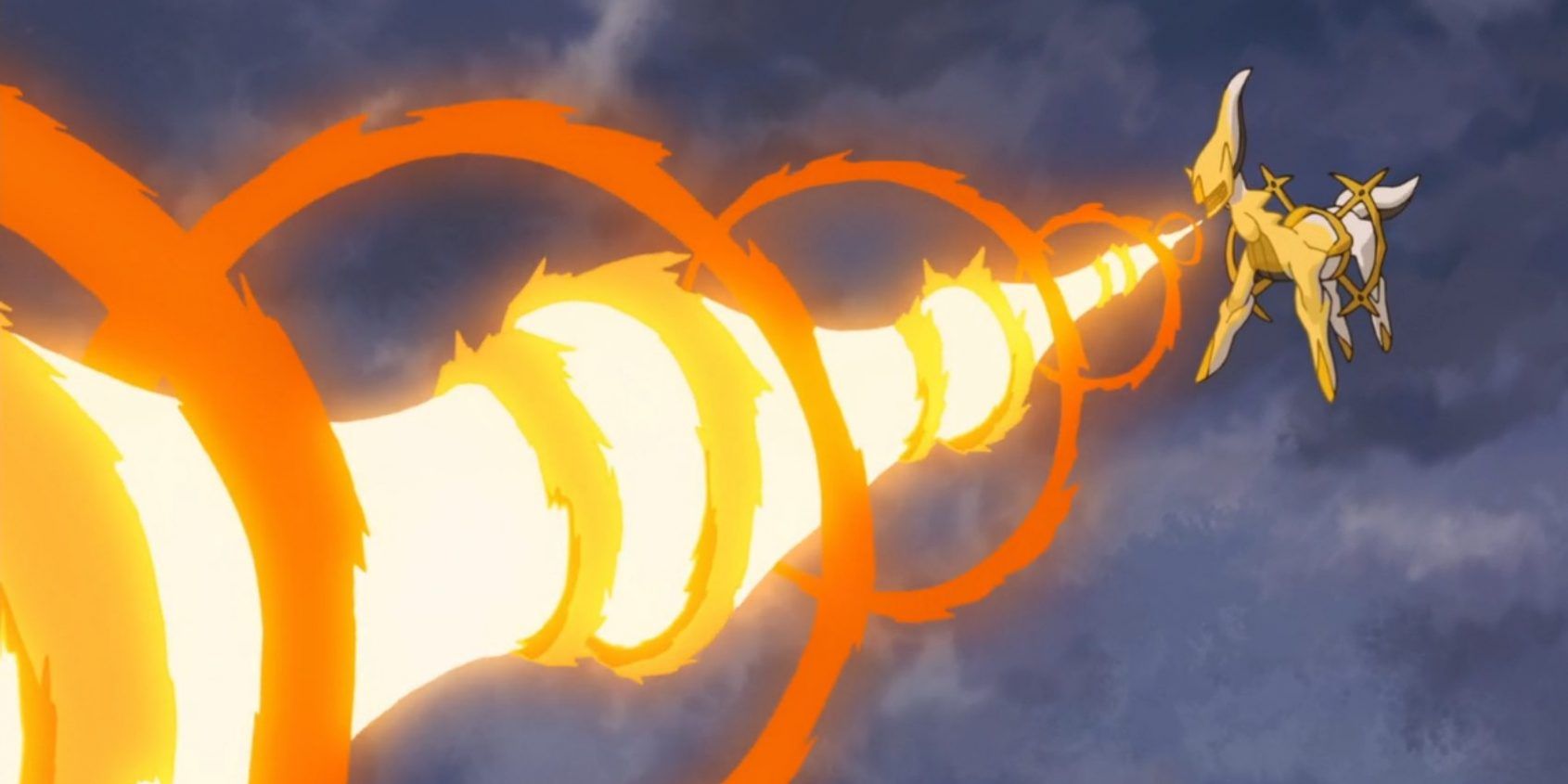 Anime Pokemon Arceus Fire Attack