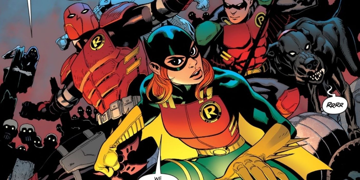 An image of Barbara Gordon in a Robin outfit