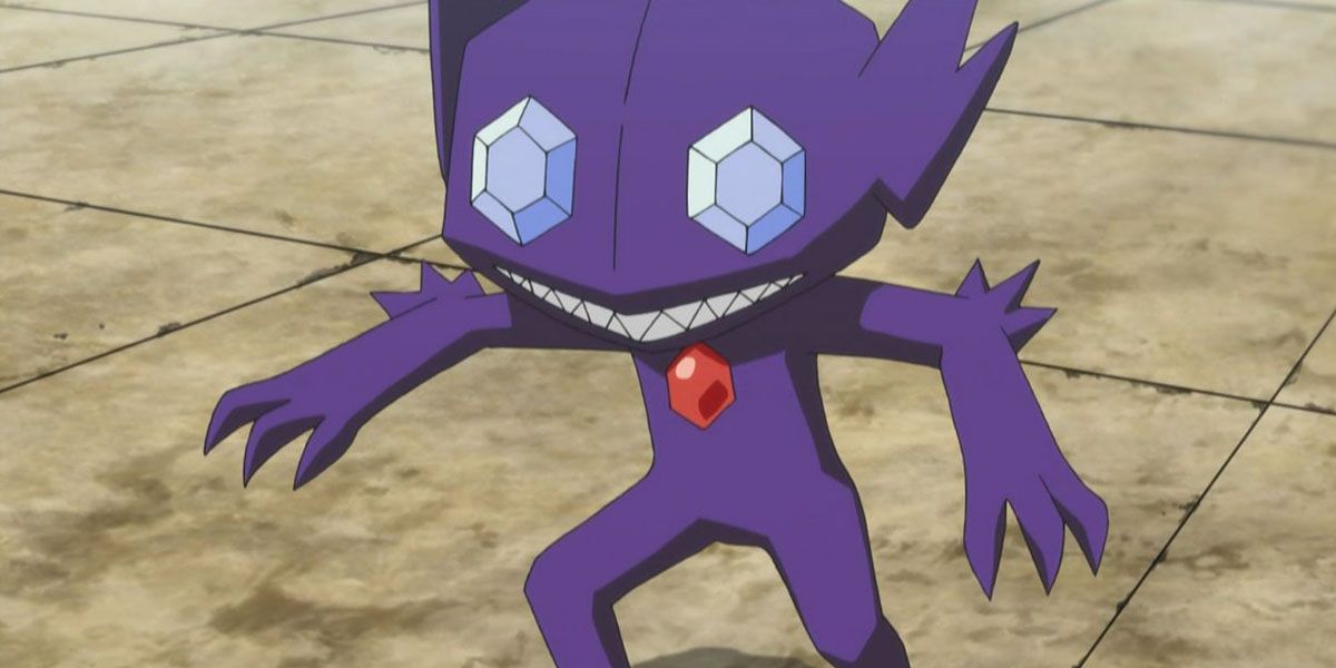 A wild Sableye grins at his prospects in Pokemon