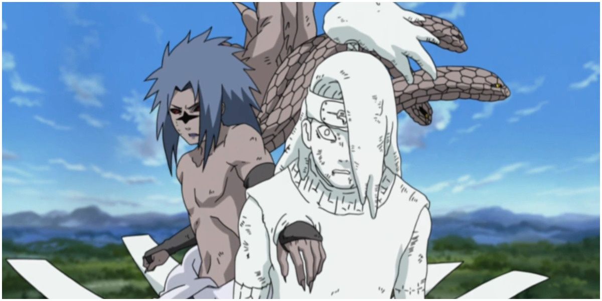 Sasuke vs Deidara in Naruto.