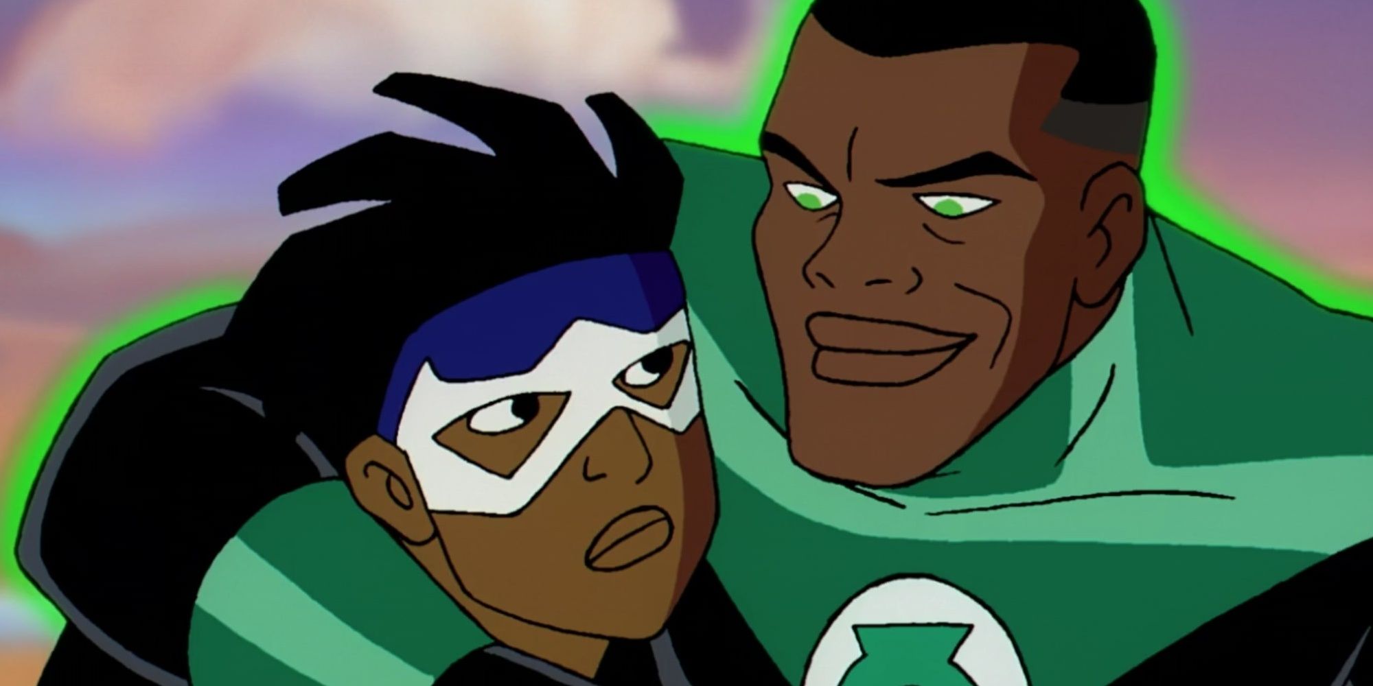 Virgil and Sinestro disguised as John Stewart in Static Shock