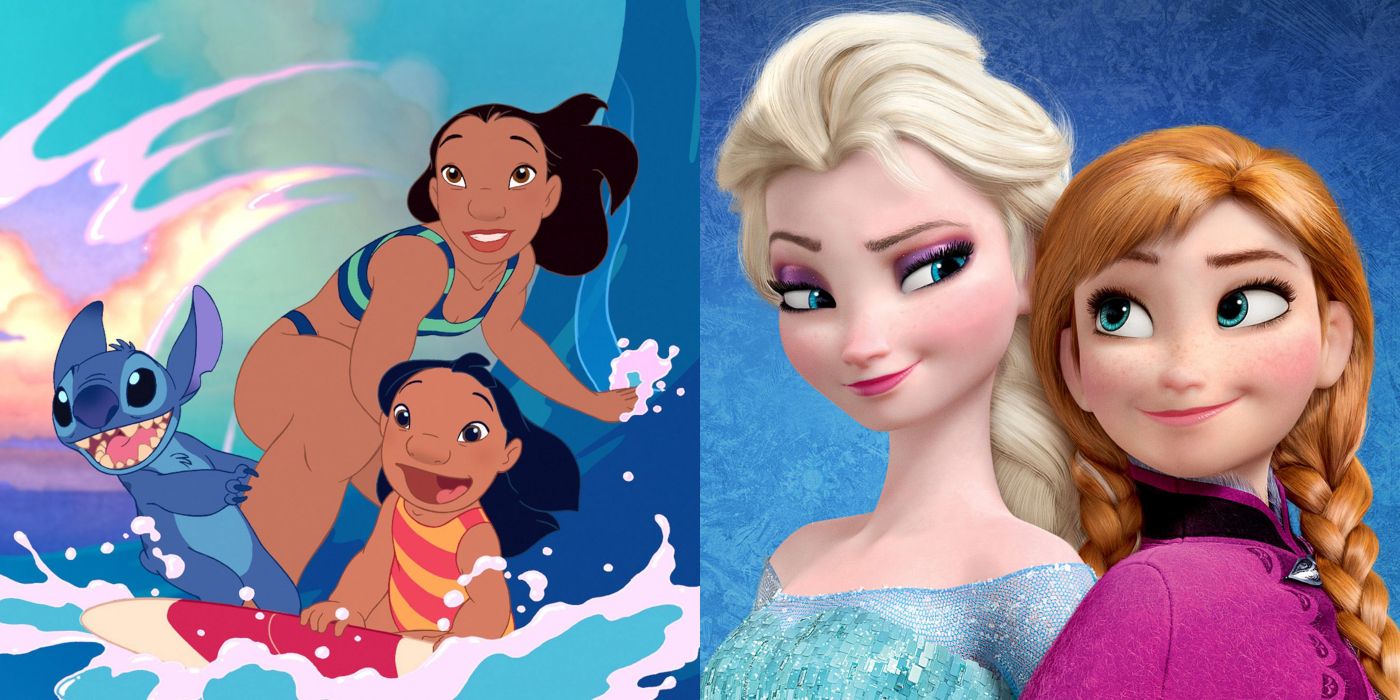 Sisters in Lilo & Stitch and Frozen