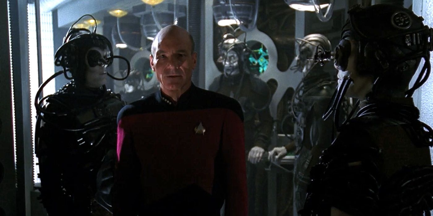 Picard captured by the Borg