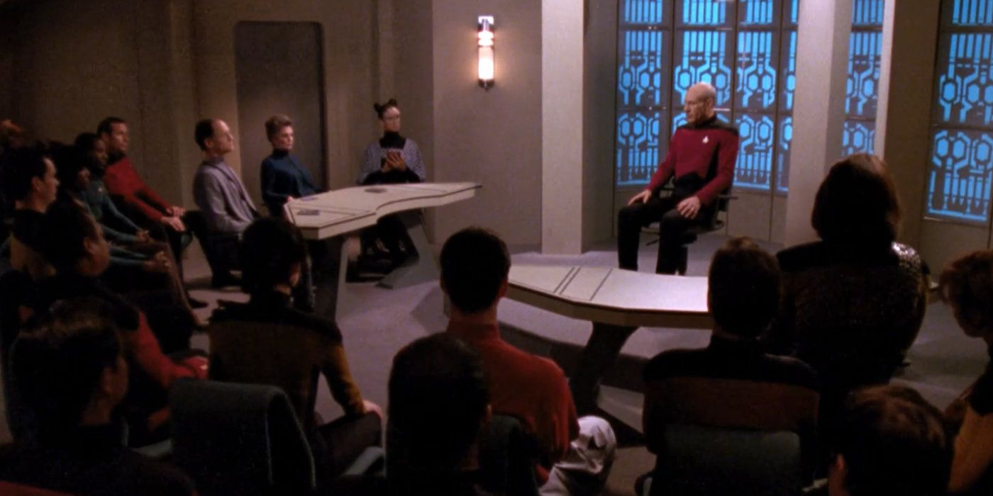 Picard faces down Admiral Satie on trial