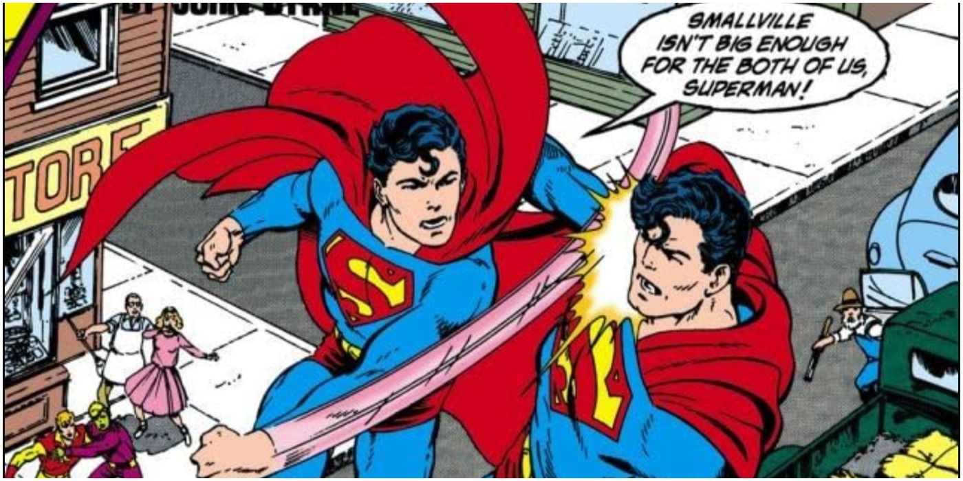 Superboy Punches Superman