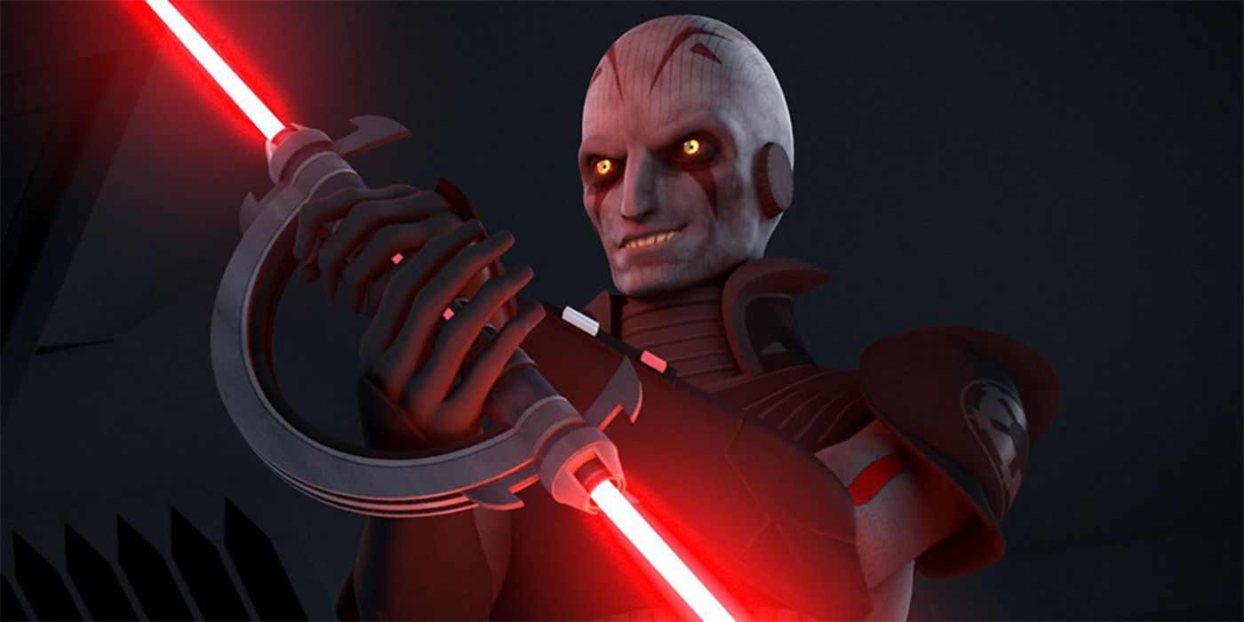 The Grand Inquisitor with his lightsaber