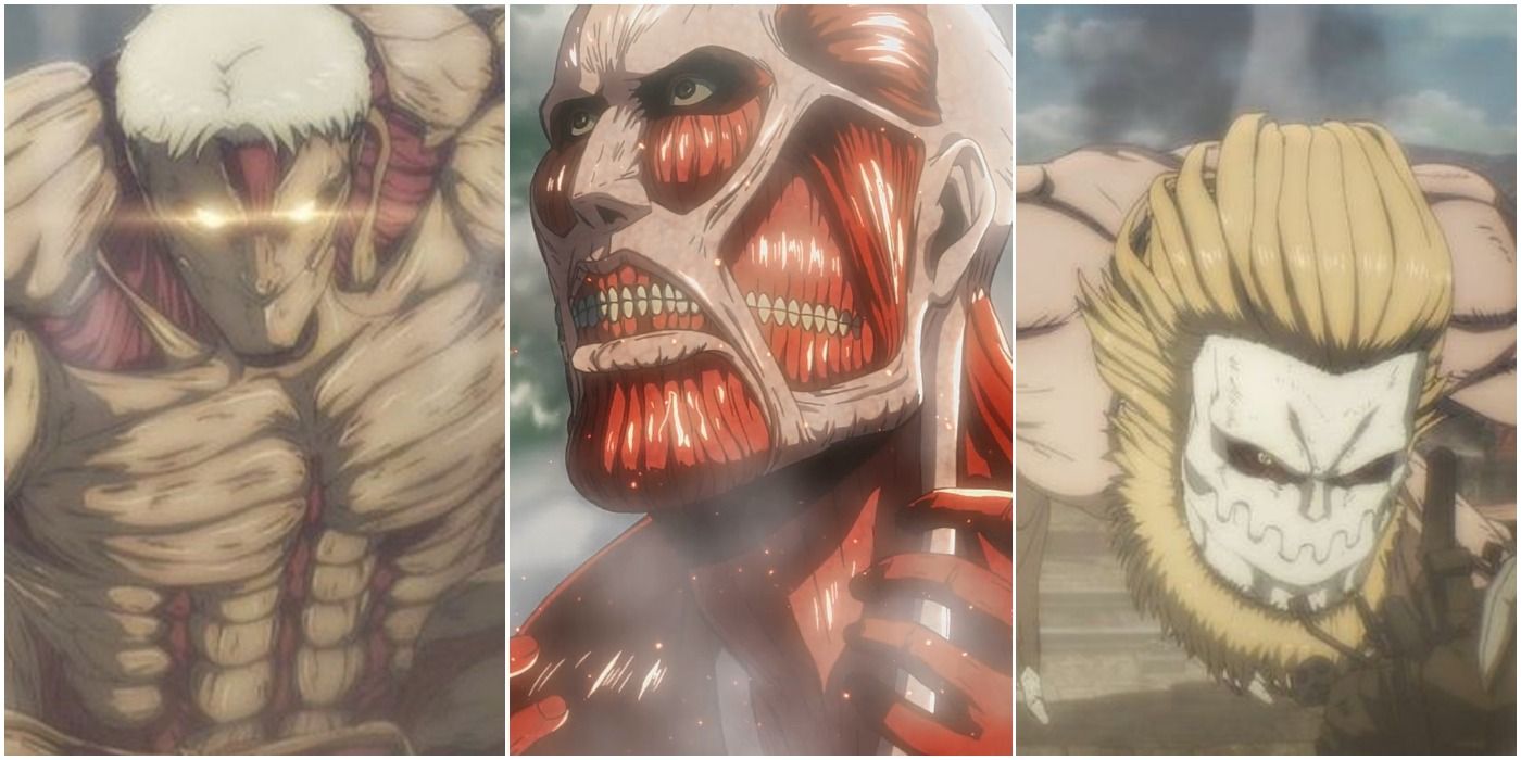 All Eren's Titan Forms in Attack on Titan (Colossal, Warhammer,  Founding) 