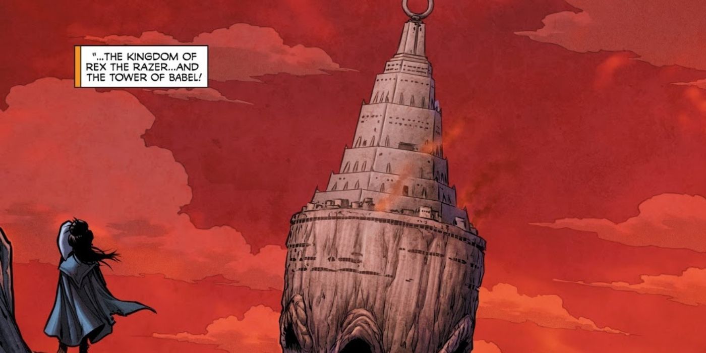 Valiant. Rapture #1. Tama the Geomancer stares at the Tower of Babel