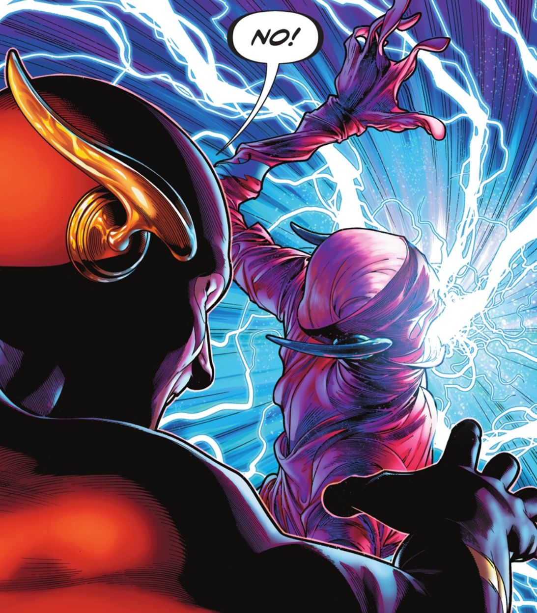 Wally West gets zapped 1093