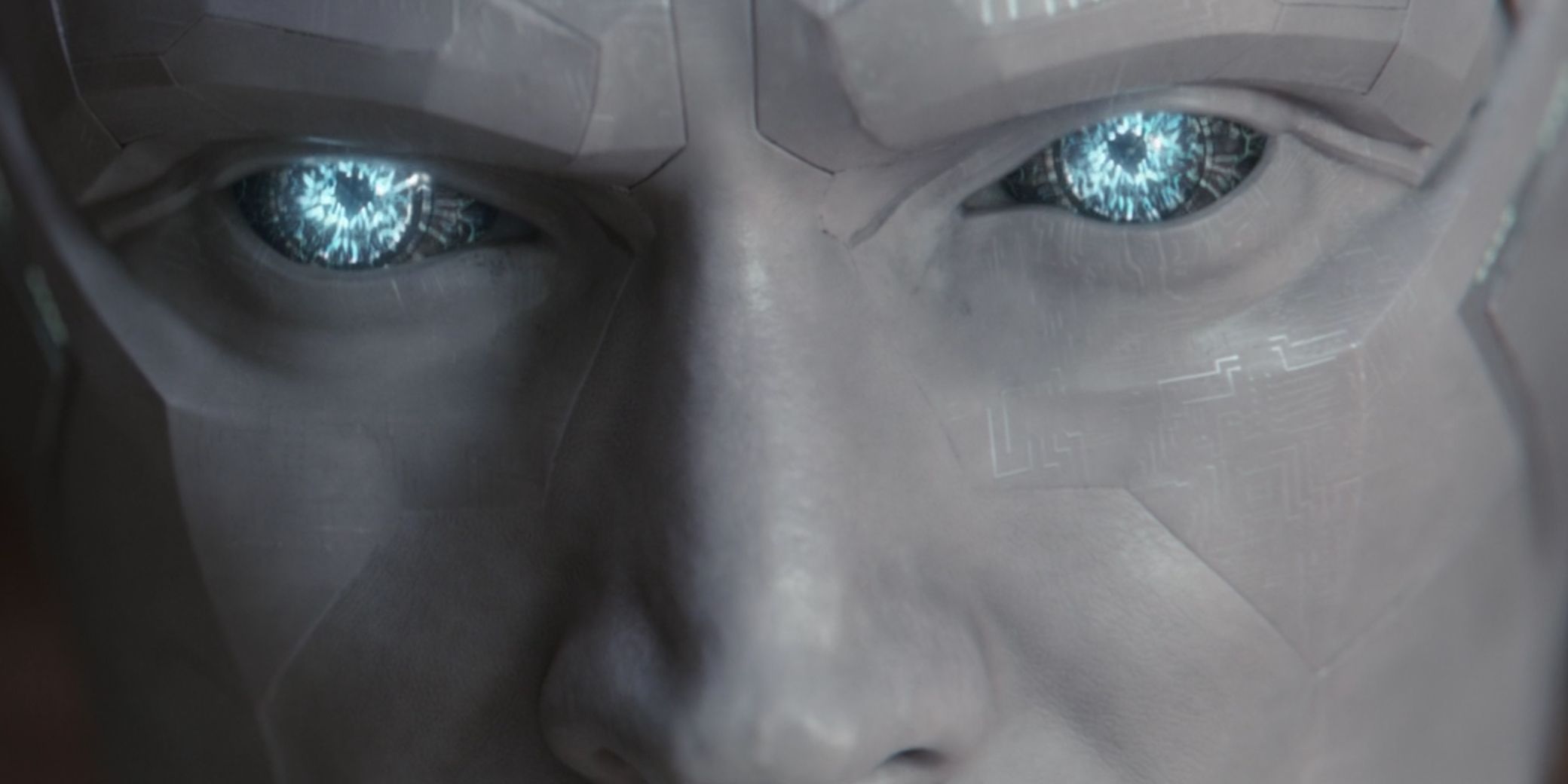 A close up shot of Pale Vision's eyes.