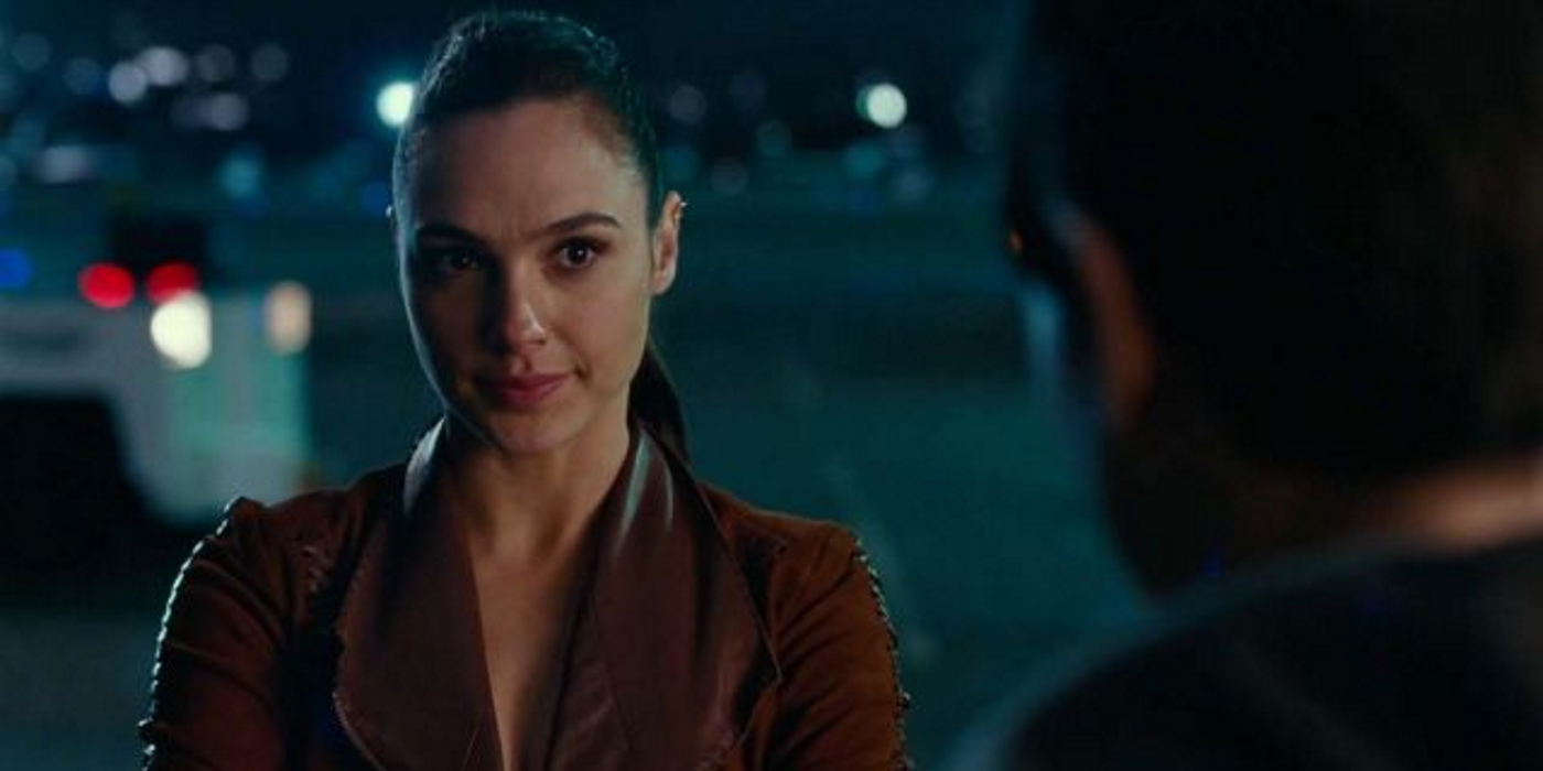 Wonder Woman Diana Prince Gal Gadot In Brown Suede Jacket Joss Whedon's Justice League