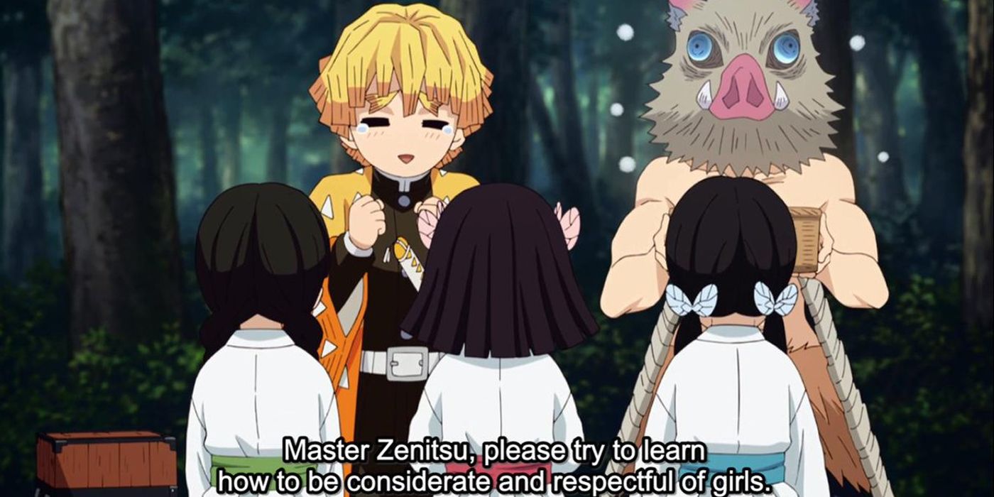 Zenitsu (Demon Slayer) Zenitsu is a perverted creep