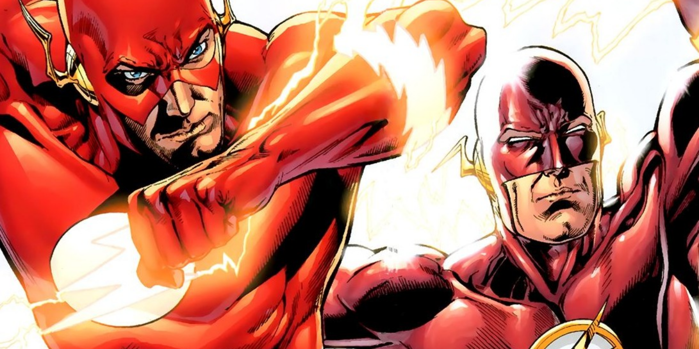 Barry Allen and Wally West running side by side from DC Comics.