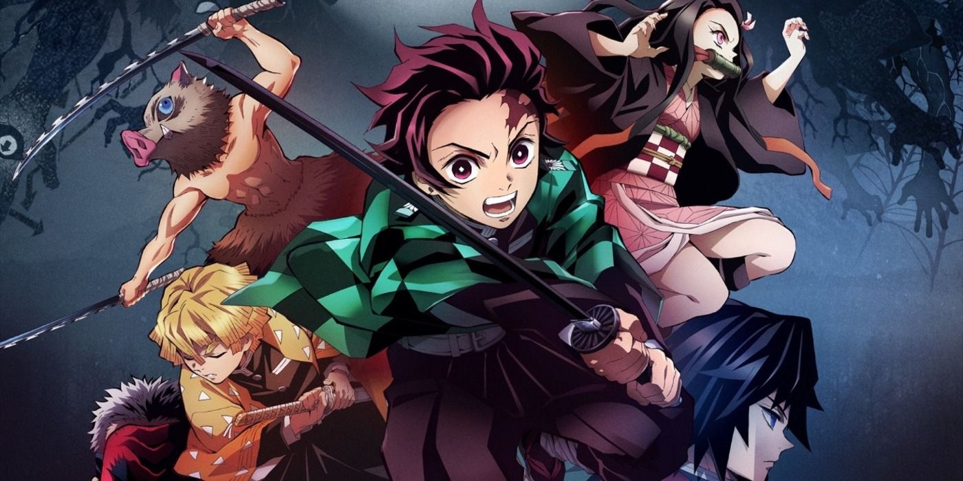 Banner featuring characters from Demon Slayer.