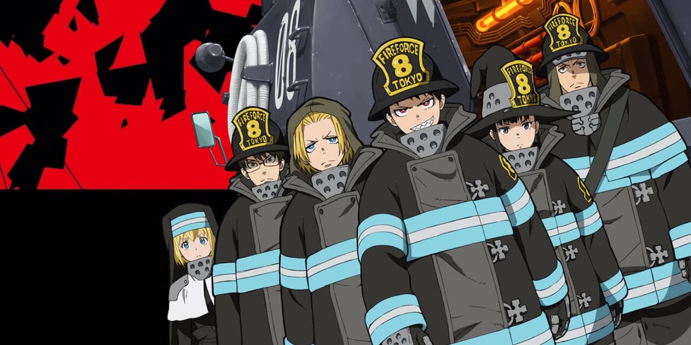 Banner featuring characters from Fire Force.