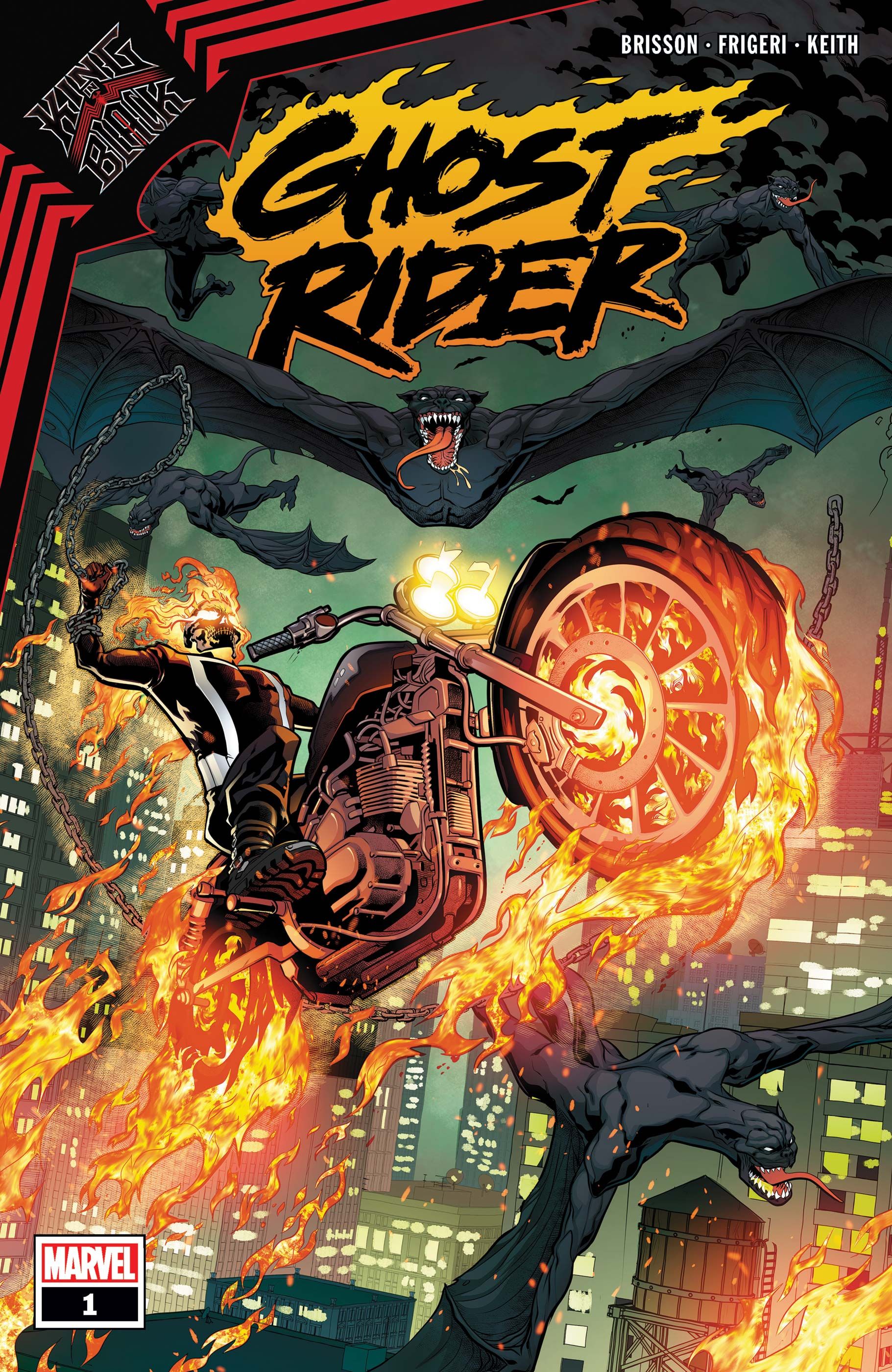 Ghost Rider battles the Symbiotes