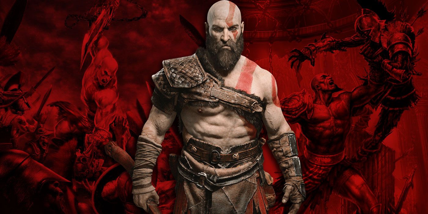 kratos is shouting in his spartan rage type - Playground