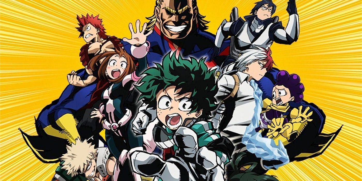 Banner featuring characters from My Hero Academia.