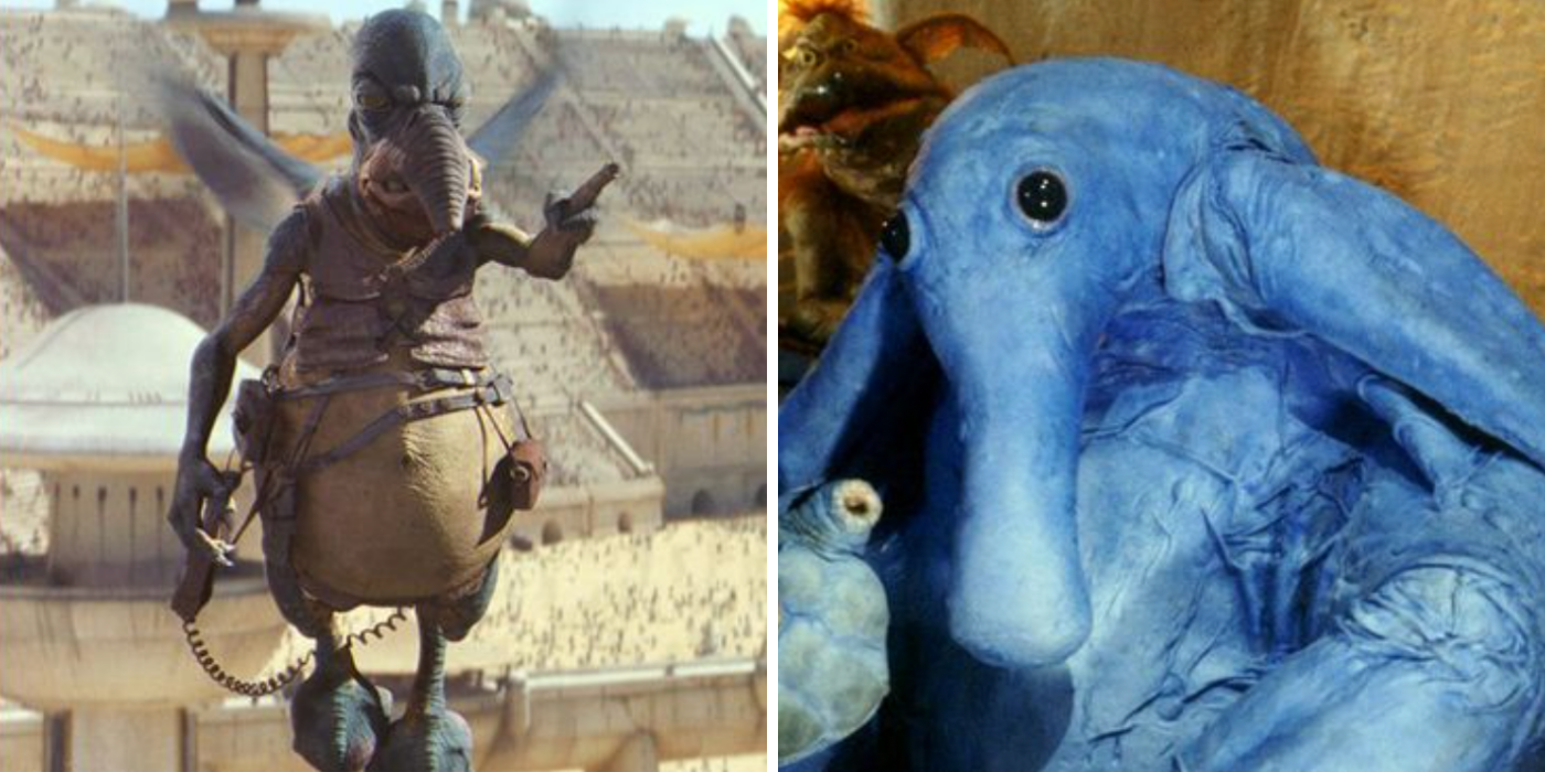 watto and a blue alien in star wars