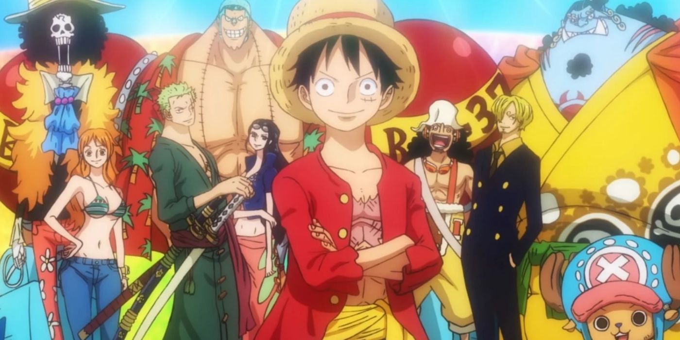 straw hats crew all gathered together