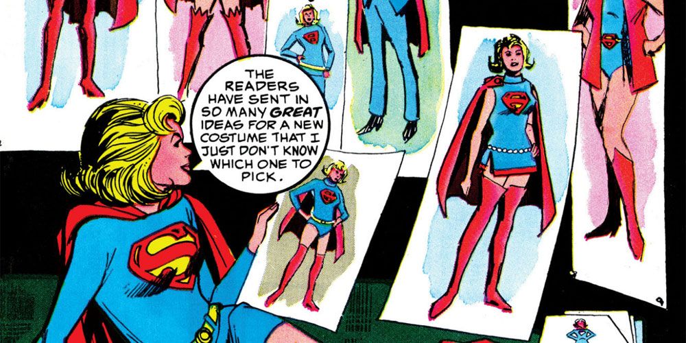 Adventure Comics #397 cover detail of Supergirl