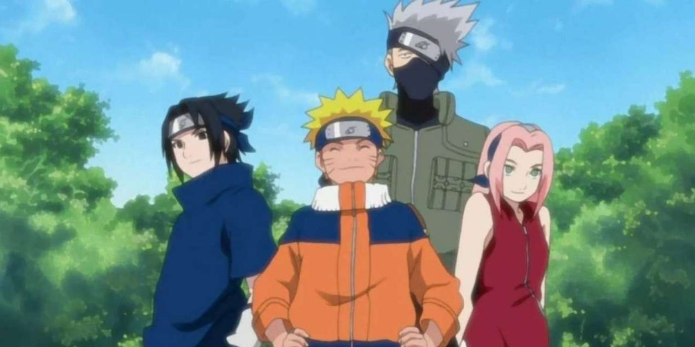 all members of team 7 Naruto Sasuke Kakashi Sakura