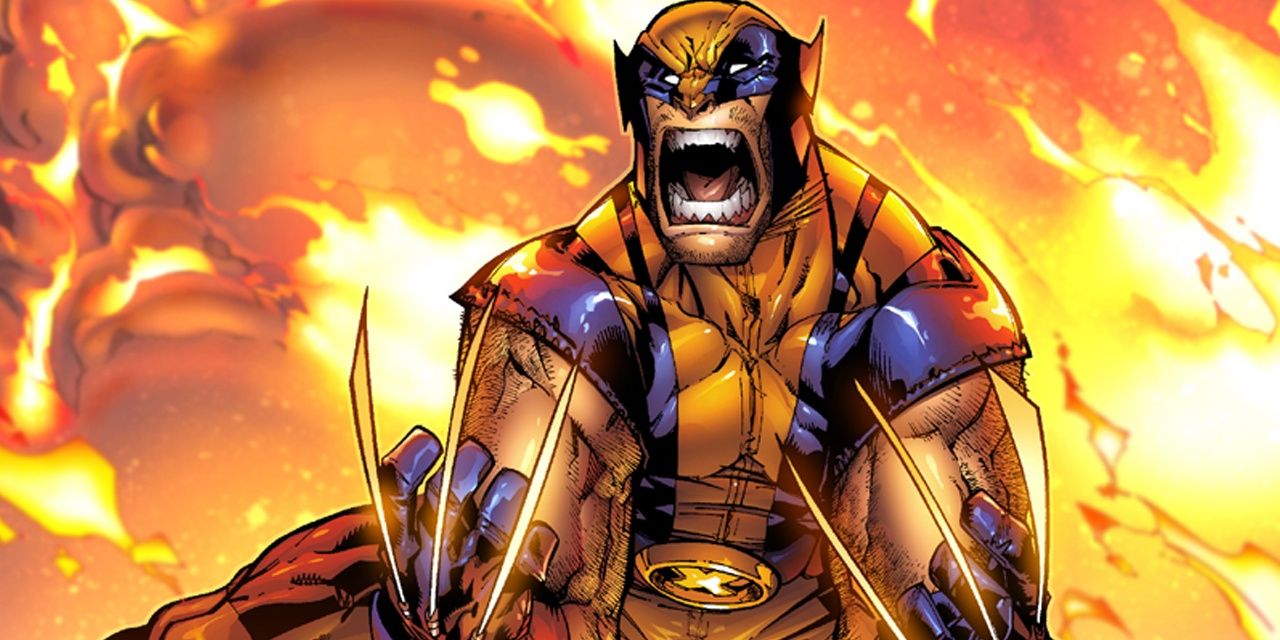 wolverine x-men marvel comics blue yellow costume