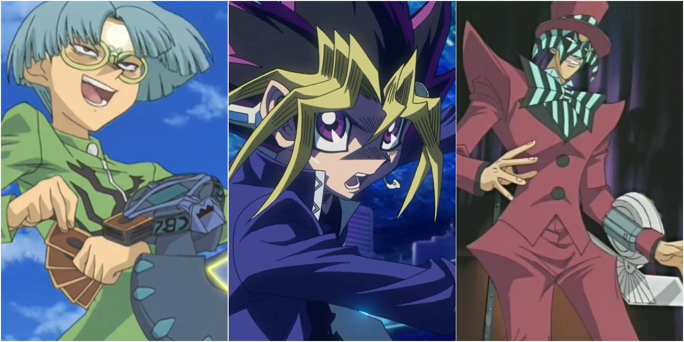 Yu-Gi-Oh Characters Weevil, Yugi, and Arkana.