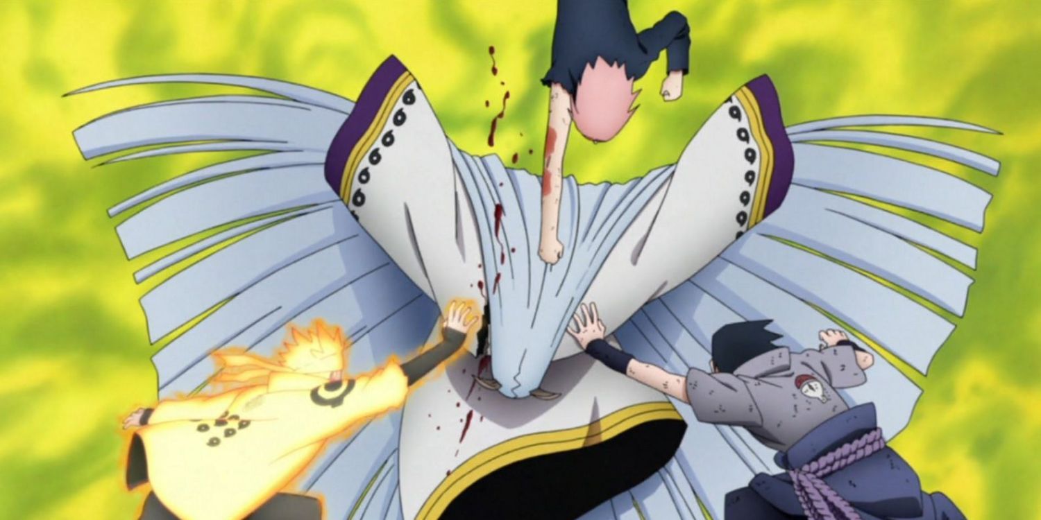Team 7 Attacks Kaguya together in Naruto