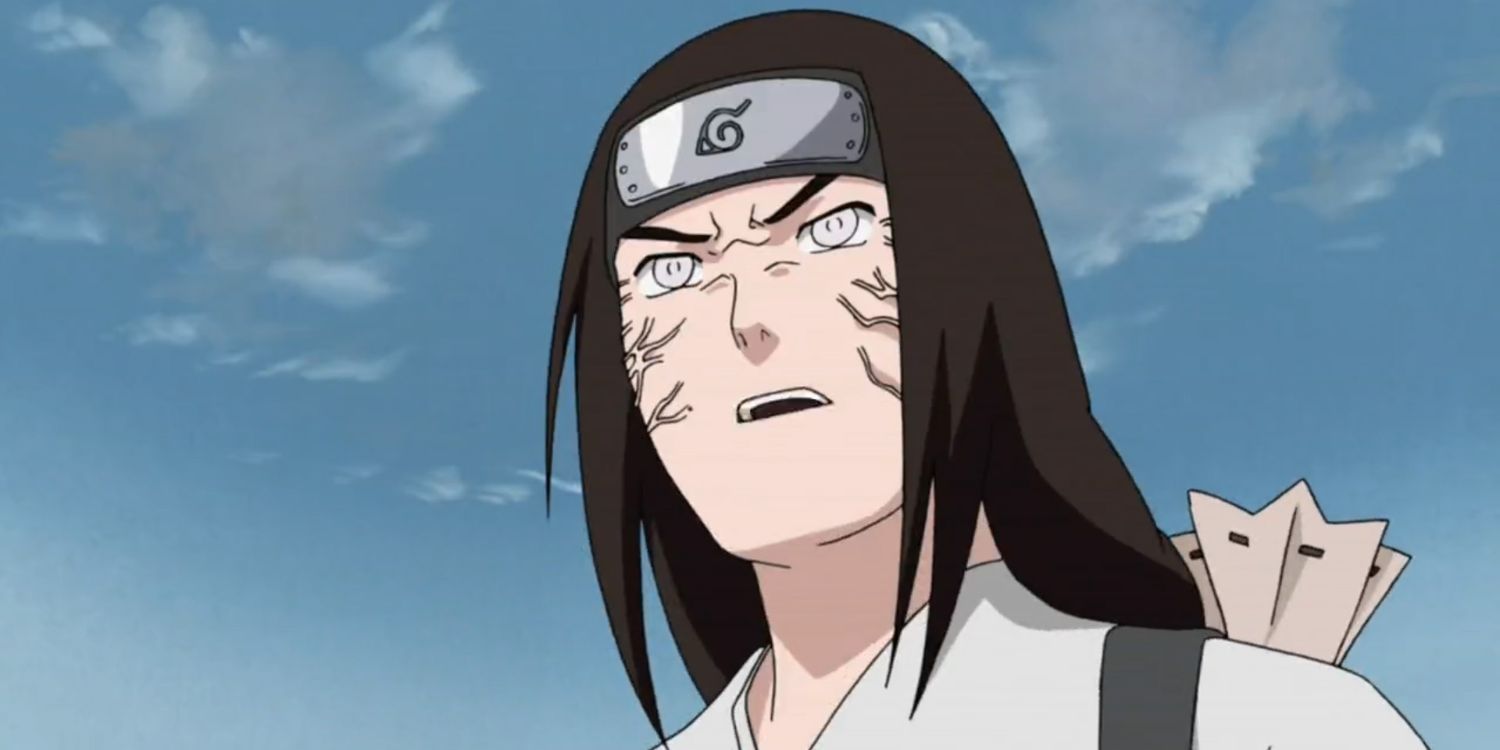 Neji Hyuga using Byakugan in Naruto.