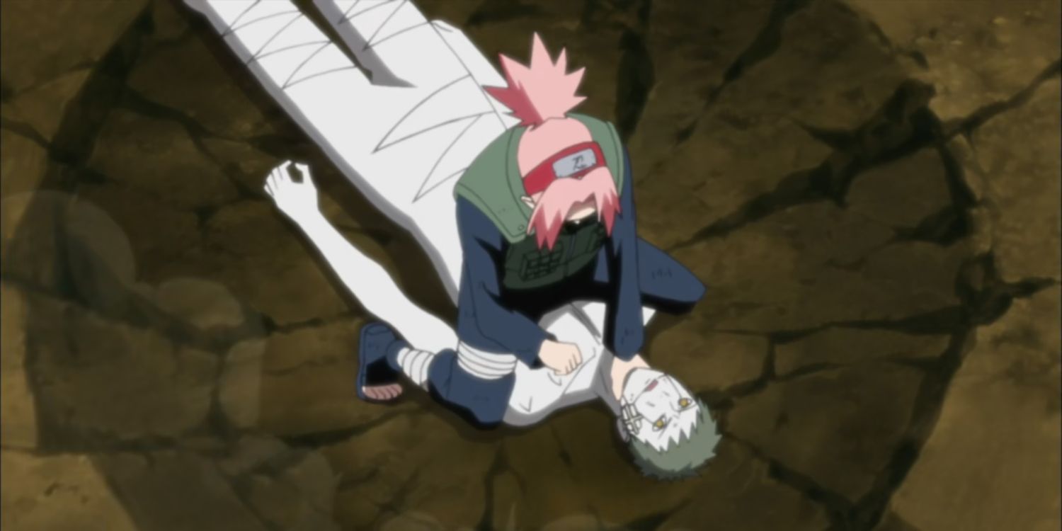 sakura hits white zetsu in the Fourth Shinobi War in Naruto