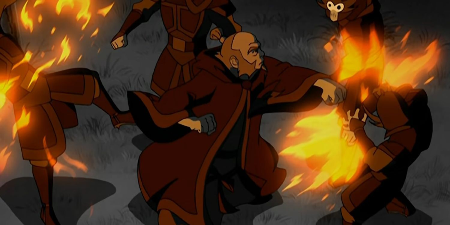 iroh fights zhao's men from Avatar The Last Airbender