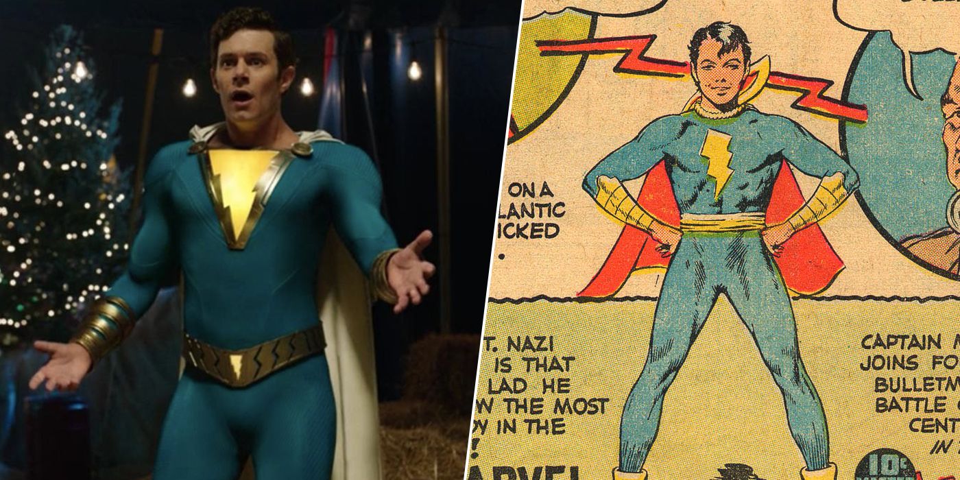 Adam Brody as Shazam Jr and the character's first comic appearance